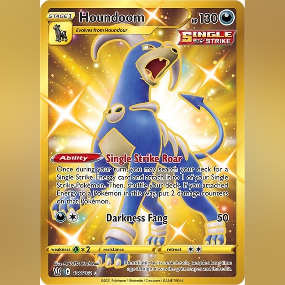 ✨️Houndoom Gold Secret Rare 179/163 – Pokémon Card✨️